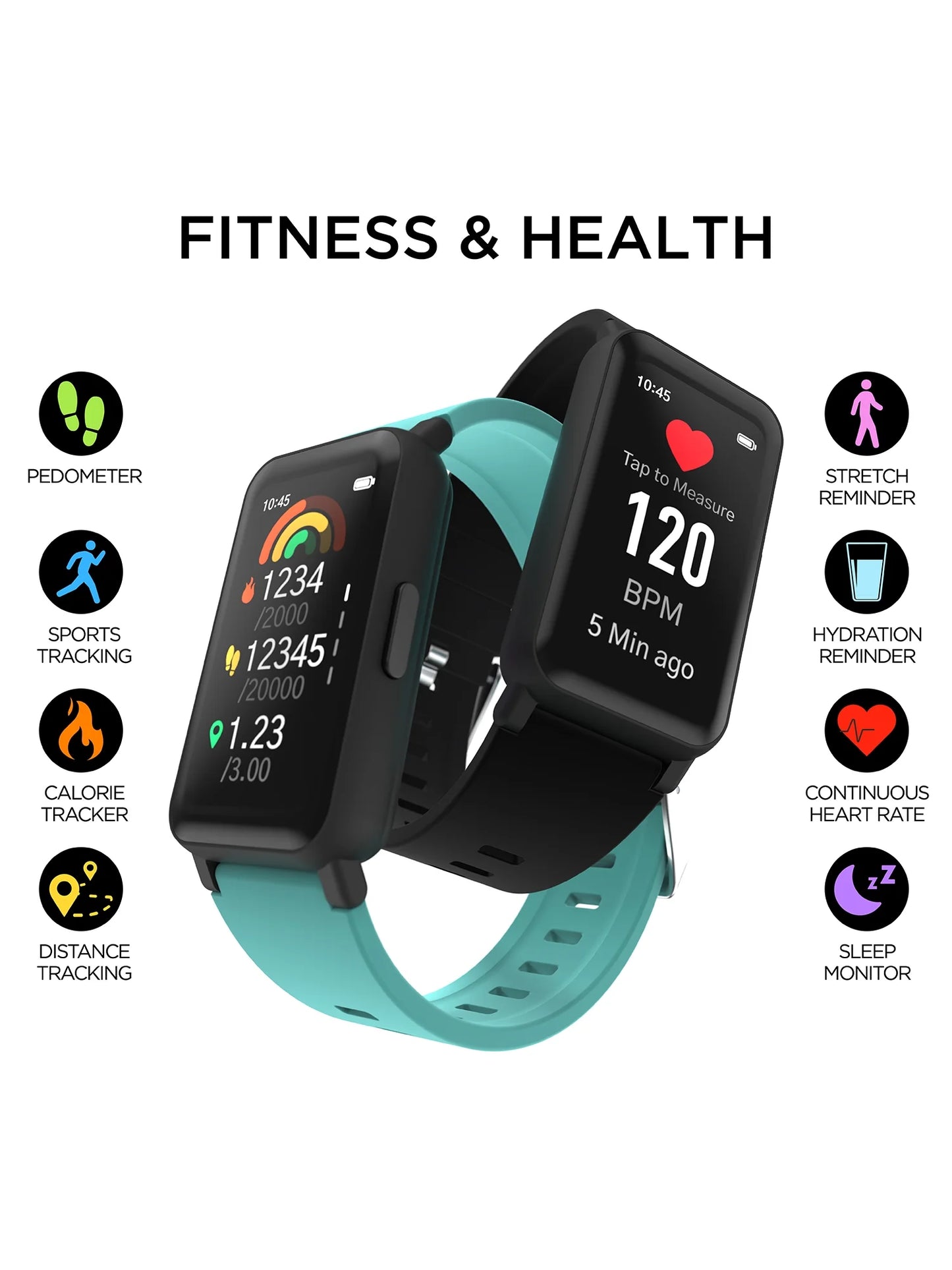Active 3 Unisex Smartwatch – Fitness Tracker with Tie-Dye Silicone Strap