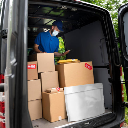 White Gusseted Poly Mailers 24 x 21 x 6 Inch Pack of 100 Poly Shipping Envelopes for Clothing 2.5 Mil. Plastic Shipping Bags Self Seal. Mailing Packages