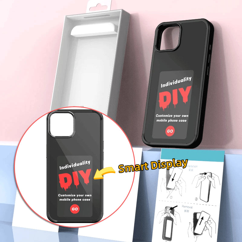 Luxury E-Ink Screen Phone Case – Battery-Free Dynamic Display, Personalized Designs & Smart Projection Cover