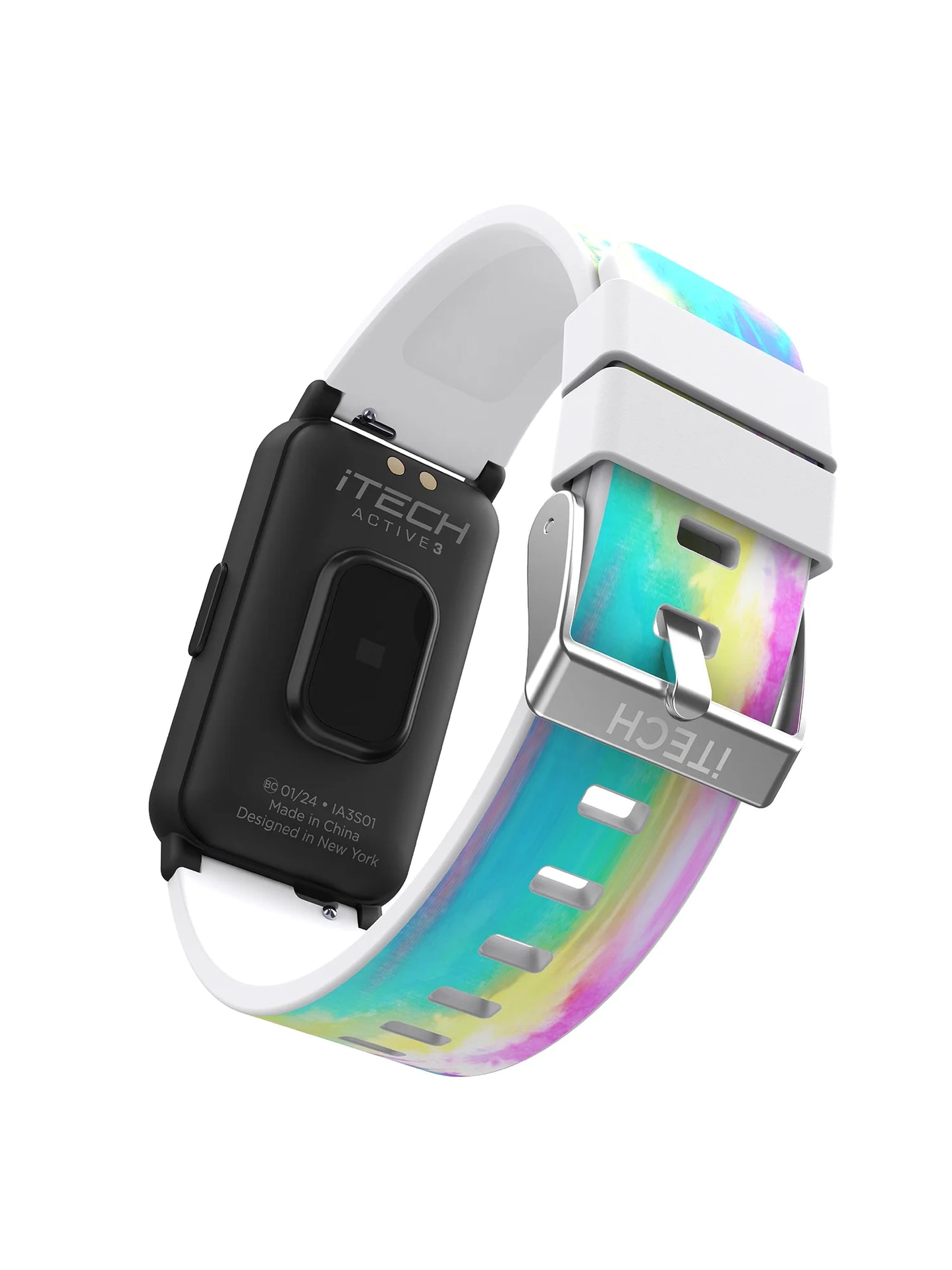 Active 3 Unisex Smartwatch – Fitness Tracker with Tie-Dye Silicone Strap