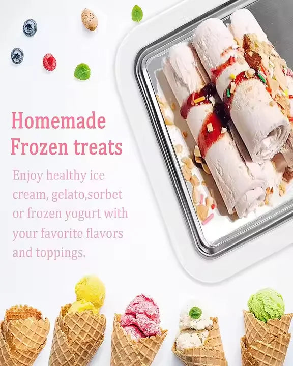 Mini Rolled Ice Cream Maker for Kids – DIY Frozen Dessert Pan