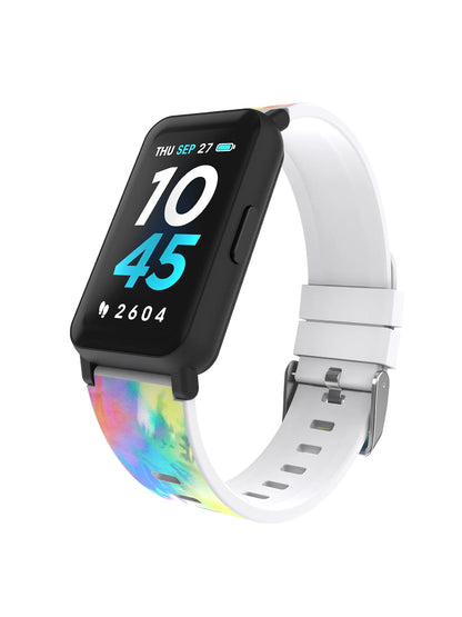 Active 3 Unisex Smartwatch – Fitness Tracker with Tie-Dye Silicone Strap