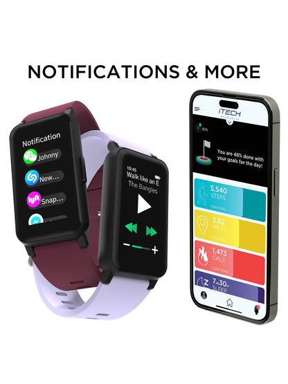 Active 3 Unisex Smartwatch – Fitness Tracker with Tie-Dye Silicone Strap
